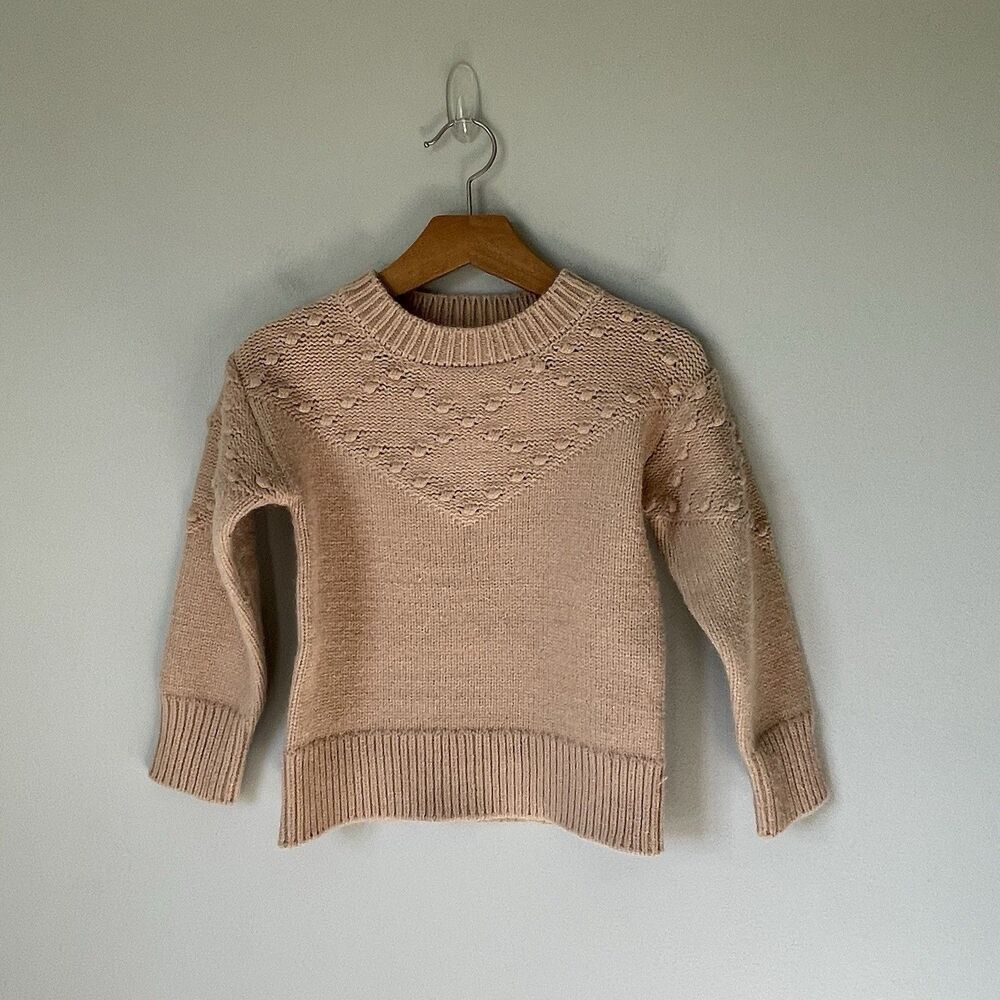 Rylee & Cru Crewneck Details Sweater Mauve Pink Girls Kids Size 4-5y